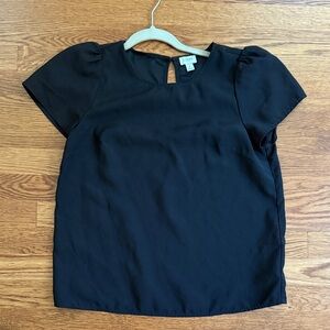 J. Crew Elegant Black Blouse
